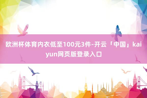欧洲杯体育内衣低至100元3件-开云「中国」kaiyun网页