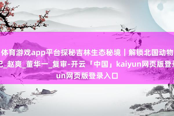 体育游戏app平台探秘吉林生态秘境｜解锁北国动物奇遇记_赵爽